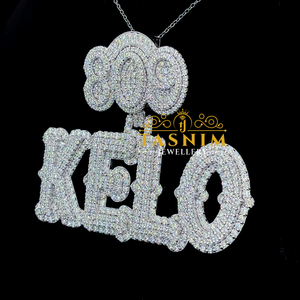 Colgante de moissanita Iced Out 809 KELO de oro rosa, estilo Hip Hop, con diseño de mono y micro pavé, para colgar en la bolsa de compras, para hombre - Product Image 2