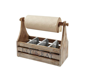 Customized Wooden Caddy Holder with Spacious Three Section Layout <b>for</b> Home Serving and <b>Storage</b> - Product Image 3