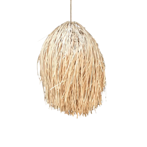 Lampe suspendue en rotin naturel style farmhouse, à intensité variable, pour la maison, le bureau et le bar - Product Image 1
