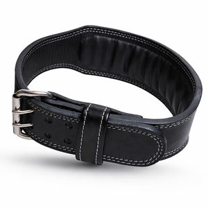 Ceinture de musculation robuste et antidérapante avec rembourrage pour le soutien lombaire, en cuir de vachette véritable, pour l'entraînement et l'haltérophilie - Product Image 5