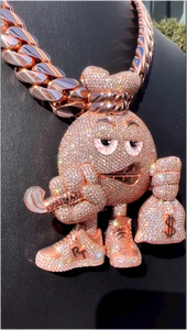 Colgante de Diamante Cultivado en Laboratorio con Certificación IGI, Diseño 3D de Dibujos Animados, Personalizado para Hombre, Estilo Hip Hop, Plata 925, Cadena de Oro VVS, Joyería Fina - Product Image 2