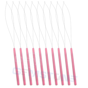 Herramienta de Bucle para Extensiones de Cabello Rosa, Aguja de Acero Inoxidable para Extensiones Profesionales de Micro Anillos y Cuentas - Product Image 6