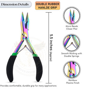 QORVEX INSTRUMENTS Kit Complet d'Outils en Acier Inoxydable pour Extensions de Cheveux, Pince à Sertir les Micro-Anneaux, Pinces de Sectionnement, Application - Product Image 3