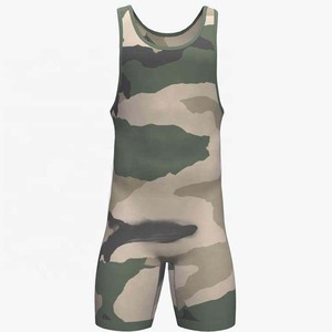 Custom Breathable Sublimated Wrestling Singlet Men's Quick Dry Polyester Spandex <b>Blend</b> Performance Sports Wear - Product Image 1