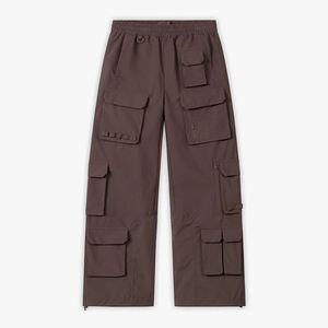 Jeans cargo amples pour hommes, taille haute, style hip-hop, coupe décontractée, multi-poches, longueur intégrale, tendance - Product Image 6