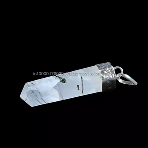 Agate Stone Healing Crystals Gemstone Agate Red Jasper Faceted <b>Pencil</b> Point Bulk Agate Jewelry Pendant Necklace For Sale - Product Image 3