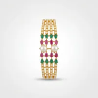 Bracelet de perles de luxe plaqué rhodium imitation, design floral vintage tendance, bijoux indiens faits main de qualité supérieure