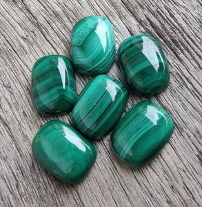 5 Piezas de Cabujones de Malaquita Natural, Forma Rectangular de Cojín, Gemas Pulidas de Alta Calidad, Venta al Por Mayor - Product Image 4