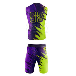 Uniformes 7v7 entièrement en polyester imprimés par sublimation, design personnalisé 2023, vêtements d'entraînement 7v7, uniformes sportifs - Product Image 3