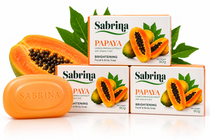 Jabón Facial Aclarante Sabrina Papaya 90g con Vitamina C y E para Todo Tipo de Piel - Product Image 2