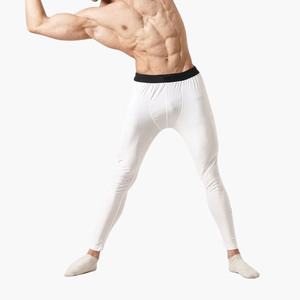 Leggings Deportivos de Compresión Negros para Hombre, Personalizados al por Mayor, para Gimnasio, Running y Fitness, Cintura Elástica, 220g - Product Image 1