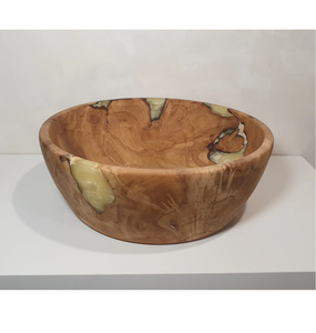 Bol de service en bois et résine, pour fruits et aliments, accessoires de table, fabrication artisanale, couleur personnalisée et meilleur prix - Product Image 4