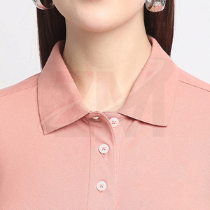 Camisa Polo Elegante de Algodón para Mujer, Manga Corta, Corte Ajustado, Tejido Transpirable y Suave, Informal, para Oficina, Uso Diario, Verano - Product Image 5