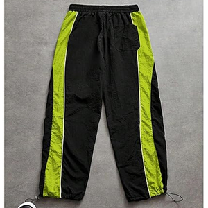 Pantalon de survêtement ample en toile et nylon pour homme, haute qualité, anti-plis, coupe-vent, léger, taille élastique avec cordon de serrage, pour sports de plein air - Product Image 6