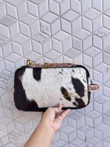 Nouveau concepteur en cuir repoussé à la main organisateur de toilette Kit de rasage homme femmes voyage sacs à cosmétiques sacs de maquillage en cuir de vachette - Product Image 2