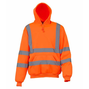 <b>Hi</b> <b>Viz</b> Two Tone Safety <b>Fleece</b> Jacket Men's Hoodies Popular Selling Heavyweight <b>Fleece</b> Winter Workwear Hoodie - Product Image 3