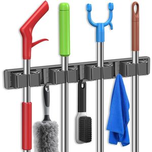 Supporto da Parete per Scope e Mop, Organizzatore per Oggetti Domestici in Cucine, Giardini e Lavanderie - Product Image 1