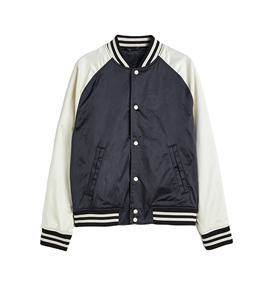 Chaquetas Varsity de Satén al por Mayor, Estilo Moderno, con Logotipo Personalizado en Color, Chaqueta Varsity de Seda para Hombre - Product Image 1