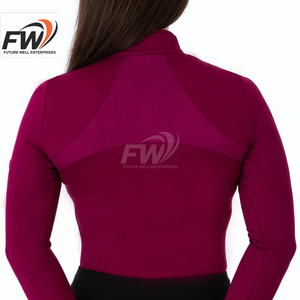 Camiseta de equitación de manga corta de algodón transpirable de secado rápido, personalizada, profesional, para niñas, con servicio OEM, color personalizado, a la moda. - Product Image 6