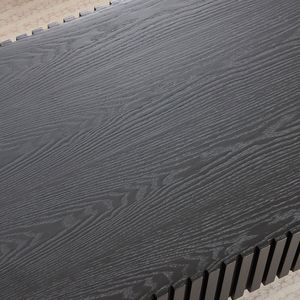 Tavolino da Caffè Ovale Moderno Artigianale da 43,70 Pollici con Robusto Piedistallo per Soggiorno, Design in Legno Compatto - Product Image 4