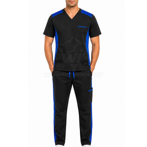 Comfortable Men Scrub Suit <b>Doctor</b> Workwear <b>Set</b> With Breathable Fabric Multiple Utility Movement And Modern Uniform Style - Product Image 3