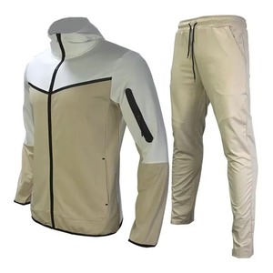 Men's Color Blocking Tracksuit Set Full-<b>Zip</b> <b>Hooded</b> Jacket and Pants Quick Dry Gym Running Sporty Style Regular Fit Autumn Wear - Product Image 6