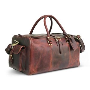 Nuevo bolso de viaje informal para hombre de cuero genuino, impermeable, en oferta en línea a bajo precio. - Product Image 1