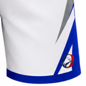 Shorts de volley-ball blancs et bleus, bas de tenue professionnels pour équipes sportives, uniforme de match, vêtements d'entraînement confortables pour la compétition athlétique - Product Image 3