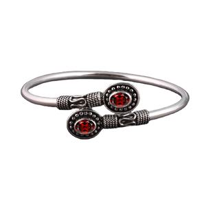 Pulsera de plata esterlina 925 con granate natural chapado en oro Pulseras de Moda para regalo - Product Image 1