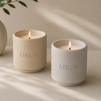 Bougie parfumée en cire de soja longue durée, dans un coffret cadeau, en céramique de qualité supérieure, OEM ODM, pour la décoration de la maison, marques de luxe