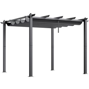 Pergola Retrattile Moderna da Esterno 3x3 Metri con Tettoia in Alluminio per Cortile - Product Image 1