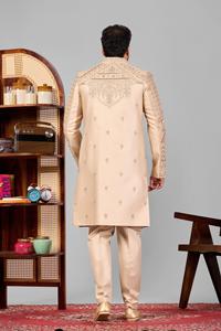 Costume traditionnel Jodhpuri pour homme, noir, avec perles de verre et broderies en soie Dhaga, tenue de soirée formelle ethnique pour mariage. - Product Image 1