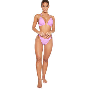 Conjunto de Bikini de Dos Piezas para Mujer, Ropa de Playa a la Moda, Tela Suave, Logotipo Personalizado, Marca Privada, OEM, Venta al Por Mayor, Colección USA - Product Image 4
