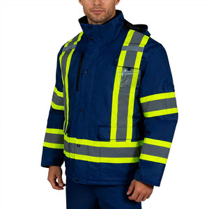 Wholesale Quality Perfectionists <b>High</b> <b>Visibility</b> CE Certified Breathable Zippered Reflective <b>Softshell</b> Cotton Unisex Work <b>Jacket</b> - Product Image 3