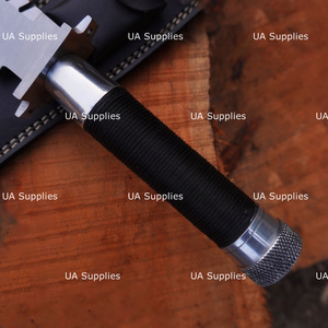 Couteau à lame fixe personnalisé, forgé à la main, style cinéma, en acier inoxydable, à bord dentelé, pointe clip, manche en bois, objet de collection - Product Image 6