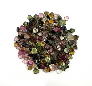 Lote de Gemas Sueltas de Turmalina Multicolor Natural, Corte Corazón, 5 MM, 5 CT, para la Elaboración de Joyas - Product Image 4