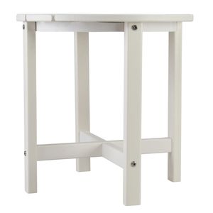 Tavolino Rotondo in HDPE Bianco a Strato Singolo 46*46*46cm per Arredamento Soggiorno - Product Image 2