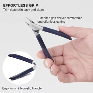 Cortauñas Profesional de Acero Inoxidable con Mango Rojo y Cuchilla Puntiaguda para Recortar Cutículas, para Uso en Dedos de Adultos - Product Image 4