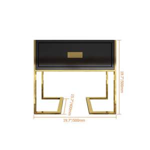 Premium Quality Modern Metal Luxury Multi-Function <b>Side</b> <b>Table</b> Gold Plated <b>Square</b> Design for Living Room Drawing Room & Office - Product Image 3