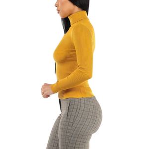 Suéter de punto de cuello redondo de manga larga para mujer con logotipo personalizado recién llegado, prendas de punto para mujer BD para invierno, Jersey de punto con logotipo frontal - Product Image 6