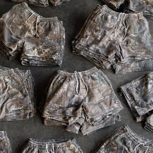 Custom Mesh Plus Size <b>Mens</b> Realtree <b>Camo</b> Quick Dry Breathable 100% Polyester 5 Inch Inseam Jogger Hunting <b>Shorts</b> - Product Image 2
