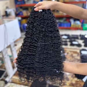 <b>Cheap</b> Human Hair <b>Extensions</b> Vietnamese Raw Hair Bundle Smooth Burmese Curly Hair With Lace Frontal Set Lace Front Wigs Glueless - Product Image 4