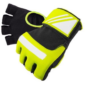 Nuevas vendas internas para manos en amarillo neón y negro, con absorción de impactos y correa de soporte para la muñeca, para entrenamiento, con cierre de velcro. - Product Image 1
