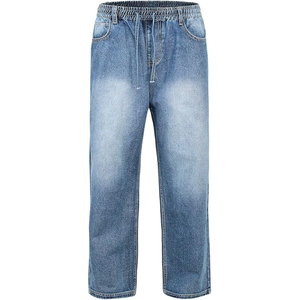 Jean en denim ample et décontracté pour homme, coupe large, style streetwear, pantalon tendance - Product Image 5
