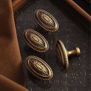 Pomo Ovalado de Latón Antiguo Francés Knobnook, Tirador Elegante Vintage para Cajones, Puertas de Armario y Herrajes de Muebles - Product Image 3