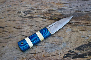 Cuchillo Sgian Dubh de Acero de Damasco Personalizado OEM, Hecho a Mano, con Mango de Madera, Cuchillo Escocés para Kilt de las Tierras Altas - Product Image 2