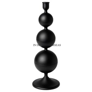 Black Color Powder Coated High Standard Quality Metal Made Fancy Designer Wedding And Parties Candle Stick Holders From India - Product Image 1