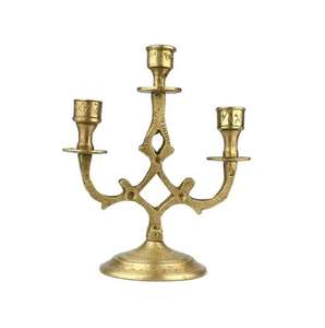 Candelabro de Metal con Diseño Atractivo en Plata y Oro, Portavelas de Diseño Clásico con Acabado Brillante, Candelabro de Mesa - Product Image 6