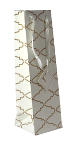 Customizable Paper Wine Bags With Handles With Beautiful Ribbon And Sturdy Bottle Carriers For Birthday And Anniversary - Product Image 3