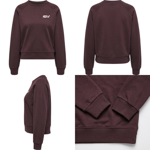 Sweat-shirt à capuche décontracté pour femme en molleton 100 % coton, séchage rapide, épaules tombantes, respirant, écologique – Prix de gros - Product Image 3